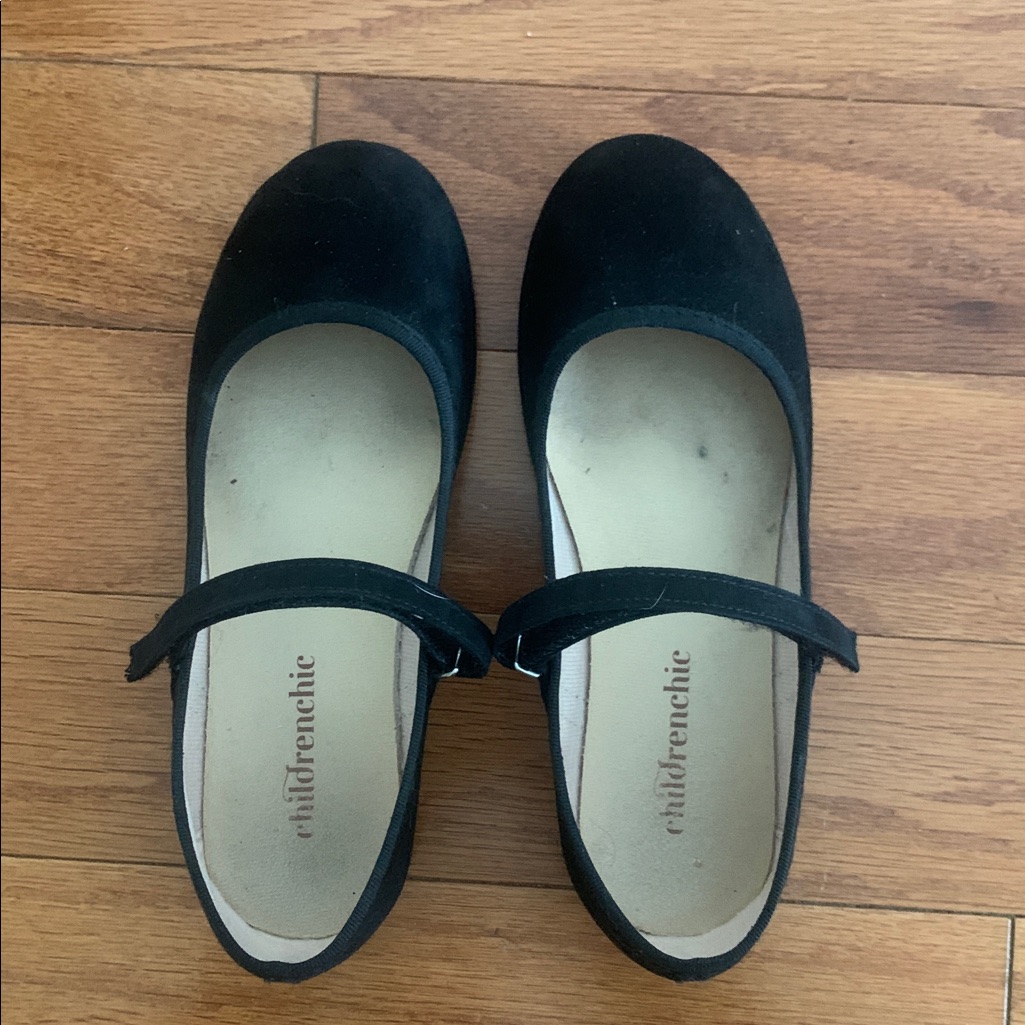 Black Suede Mary Jane Shoes